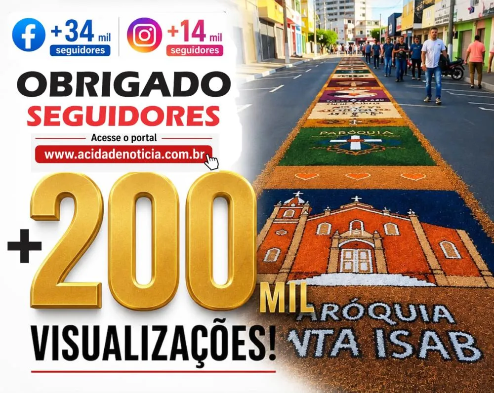 Vídeo do jornal A Cidade sobre os tapetes de Corpus Christi bate mais de 200 mil visualizações