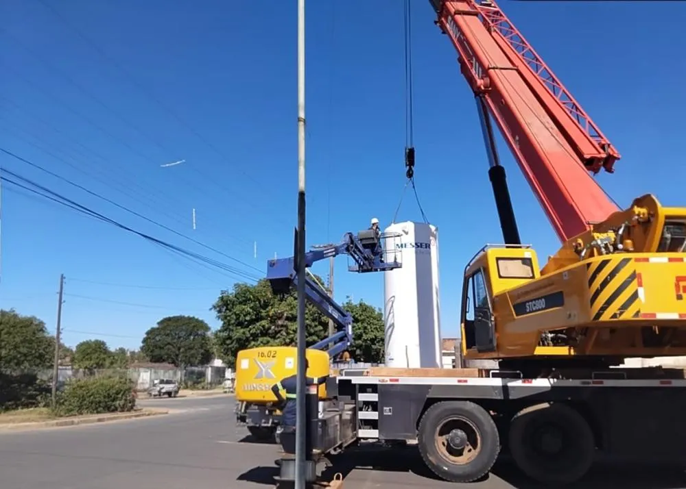 RIC Ambiental reforça sistema de tratamento com instalação de novos tanques de CO₂