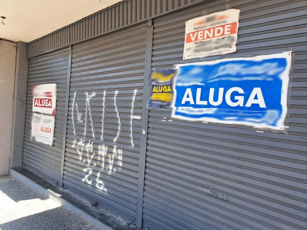 Levantamento identificou 39 imóveis comerciais fechados ou disponíveis para locação na rua São Luiz
