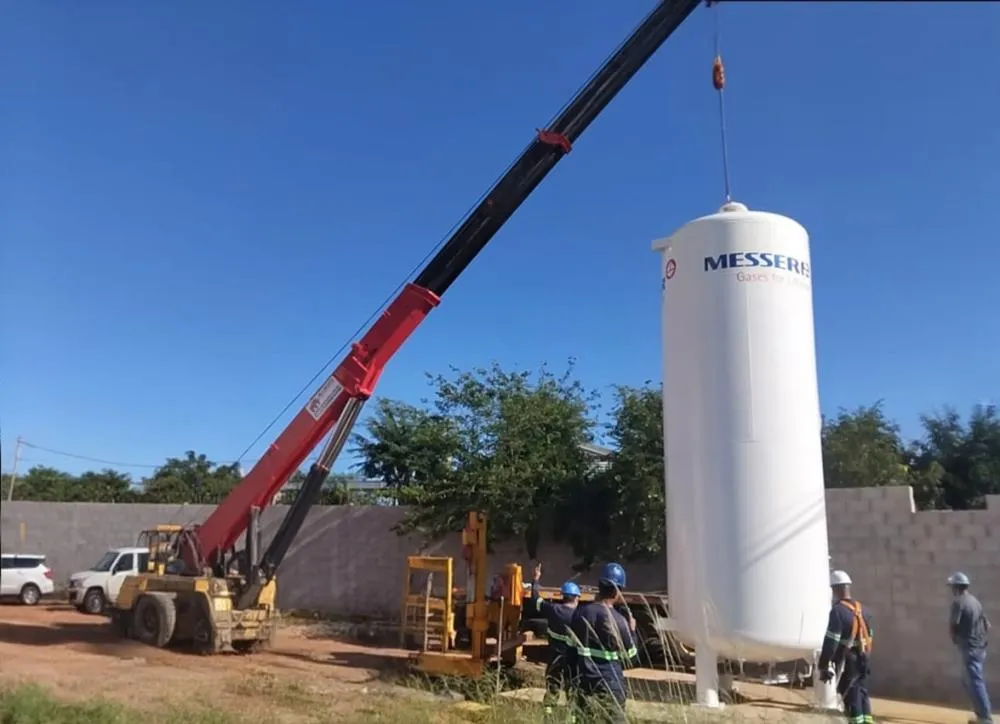 RIC Ambiental realiza manutenção programada para instalação de novo tanque de CO₂ no sistema de abastecimento do Nova Marília III